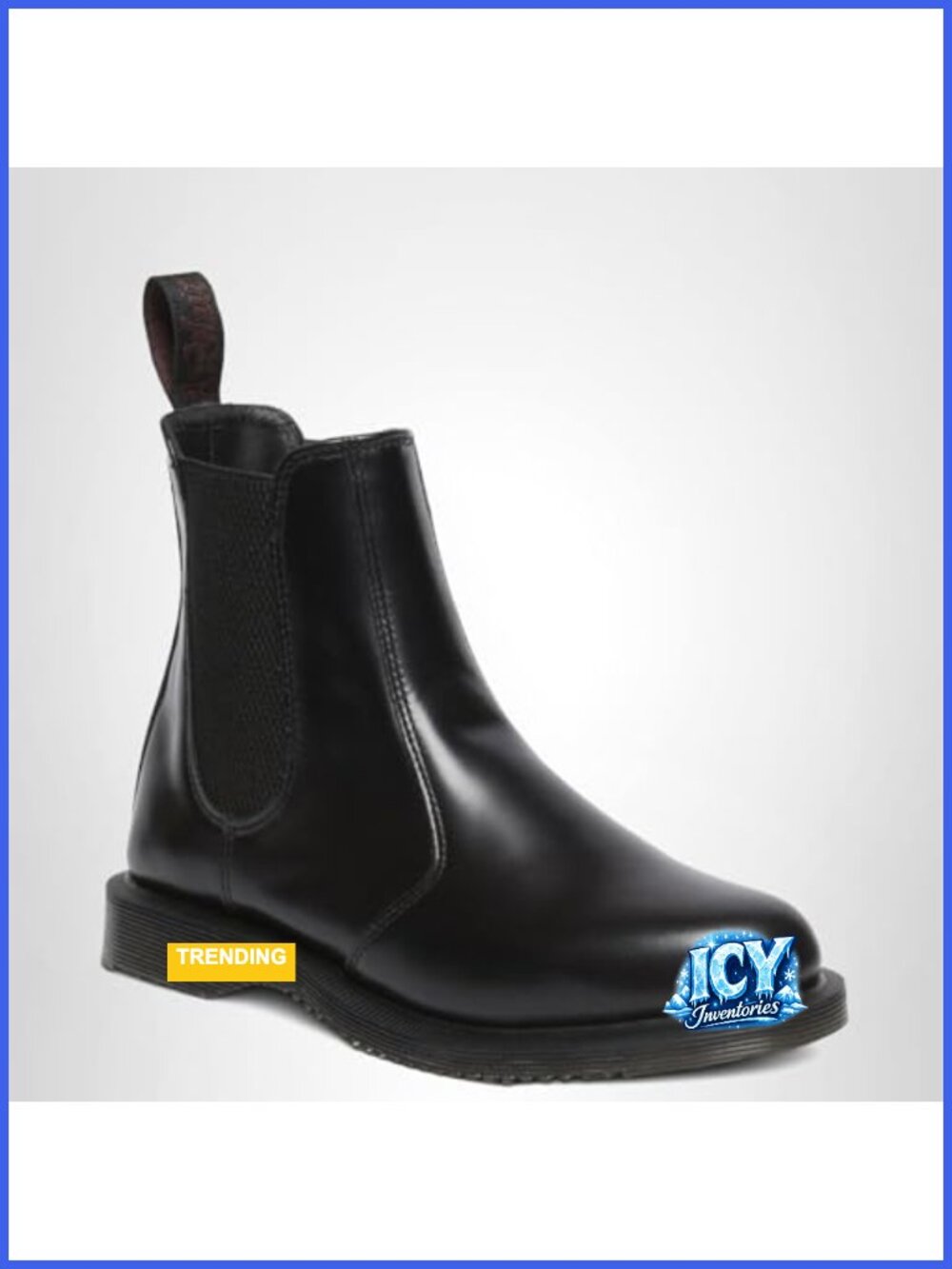 Polished Smooth Leather Chelsea Boot with Air-Cushioned Sole